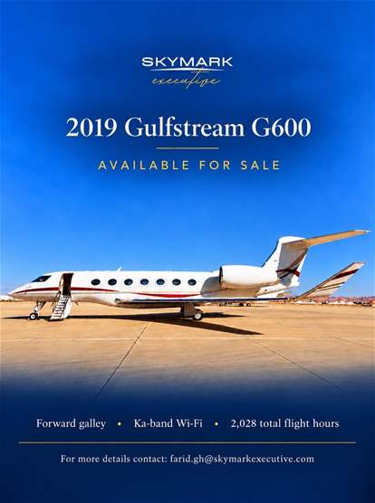 SkyMark Executive is excited to offer this outstanding Gulfstream G600